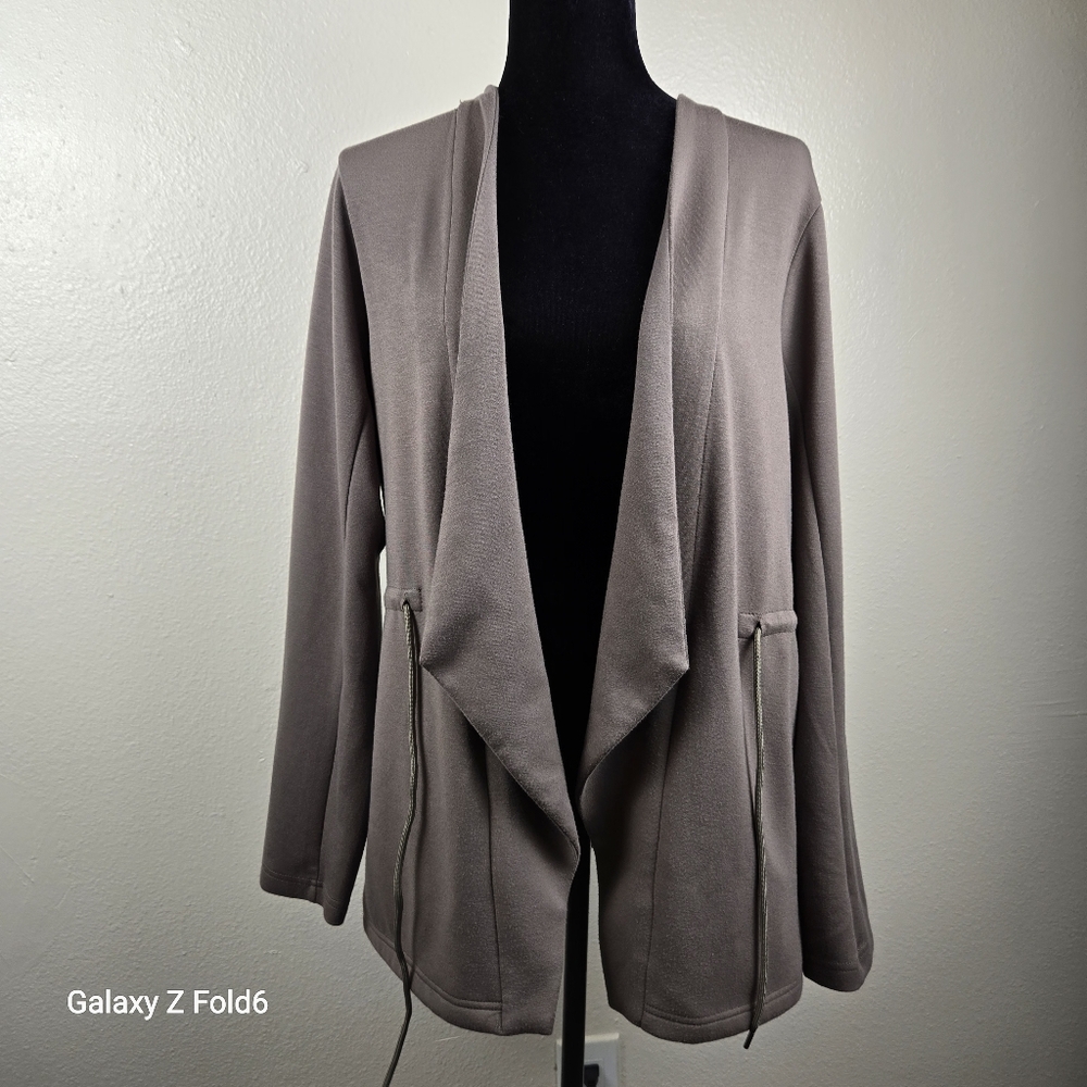Recreation by Thread & Supply Jacket Womens Large Taupe Excellent Draped Open